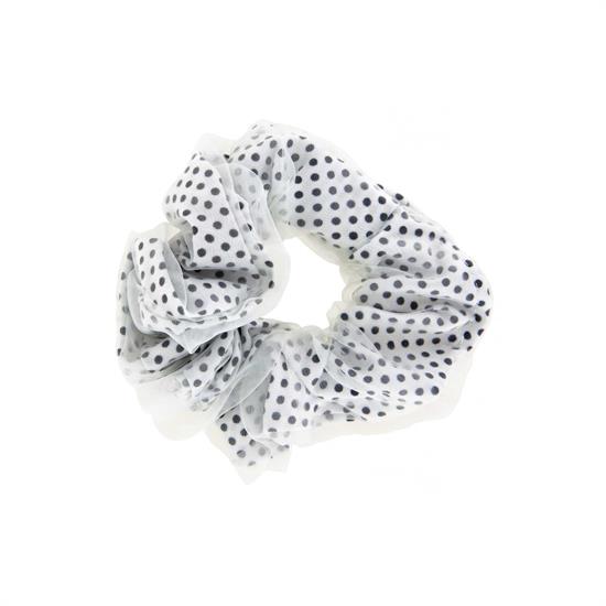 DESSATA ZOPFGUMMI SCRUNCHIE VINTAGE WEISS